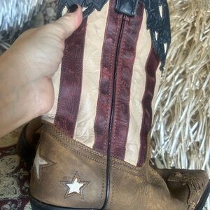 Laredo Patriotic Western Boots - Red, White, and Brown
